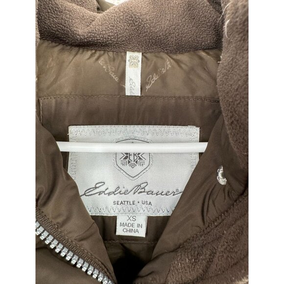 Eddie Bauer EB650 Fill Power Premium Long Goose Down Jacket Women's XS Brown - Picture 10 of 13